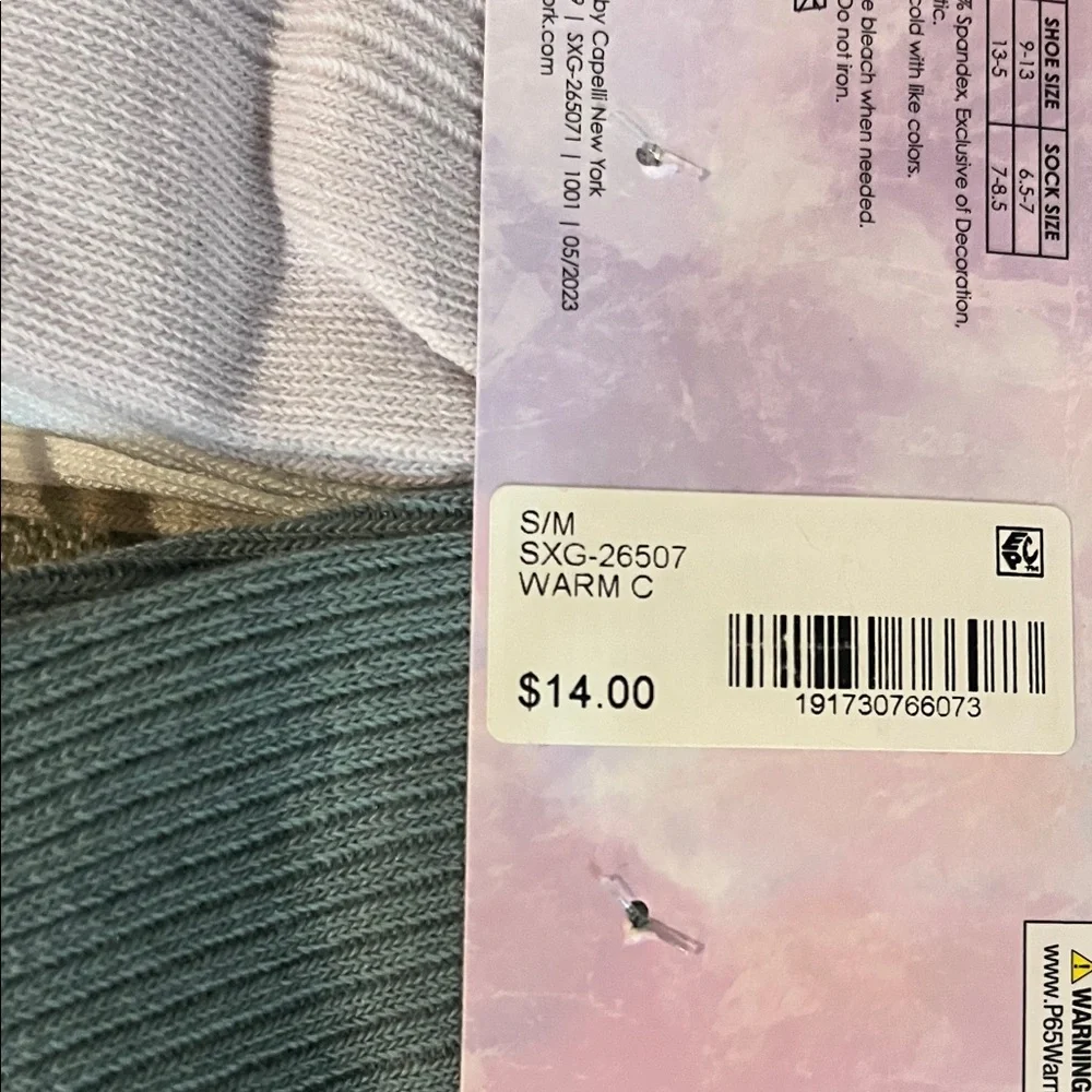 Capelli New York Girls Lettuce Edge Ankle Socks 6 pairs S / M Shoe size 9 - 13